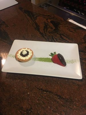 Valentines dessert at El Jardin de los Dragones in Murcia