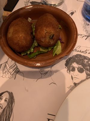 Croquetas  at El Jardin de los Dragones in Murcia