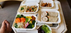 Lots of food at Broccoli Revolution - Sukhumvit Rd in Bangkok