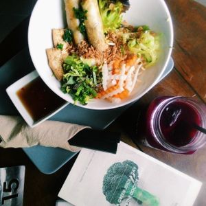 Vietnamese rice noodles. Fried spring rolls in that dish is the best one I ever tried in Bangkok! at Broccoli Revolution - Sukhumvit Rd in Bangkok