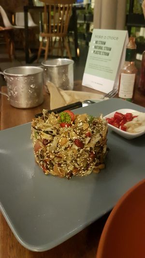 fermented tea leaf salad at Broccoli Revolution - Sukhumvit Rd in Bangkok