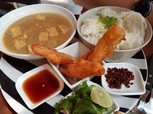 Myammar noodles at Broccoli Revolution - Sukhumvit Rd in Bangkok