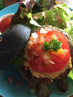 Broccoli Charcoal Burger at Broccoli Revolution - Sukhumvit Rd in Bangkok
