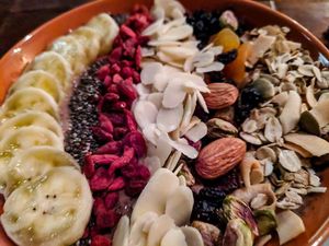 Choco banana smoothie bowl at Broccoli Revolution - Sukhumvit Rd in Bangkok