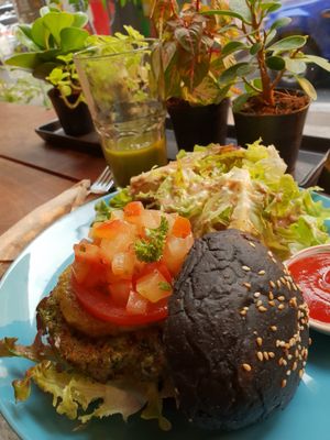 The burger at Broccoli Revolution - Sukhumvit Rd in Bangkok