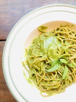 spaghetti al pesto at Broccoli Revolution - Sukhumvit Rd in Bangkok