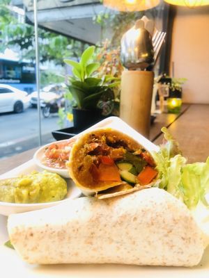 mashed pumpkin burrito at Broccoli Revolution - Sukhumvit Rd in Bangkok