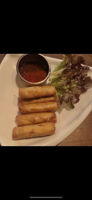 Spring rolls  at Broccoli Revolution - Sukhumvit Rd in Bangkok