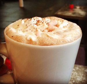 hot chocolate with hazelnut milk at Buttercream Dreams in North West London
