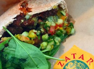 zatar pita at Zatar Falafel & Hummus in Vilnius