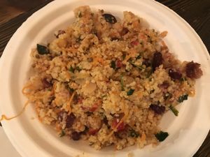 Moroccan cous cous salad at Zatar Falafel & Hummus in Vilnius