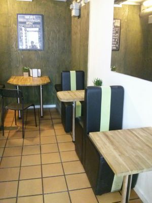 Seating places inside. at HAPS in Copenhagen