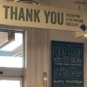 greeting at Portland Food Co-op in Portland