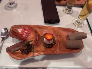 Vegan platter appetiser.   at Le Nil Bleu in Montreal