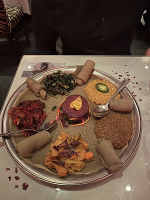 Vegan tasting menu. All good, my favourite is the lentil dish.  at Le Nil Bleu in Montreal