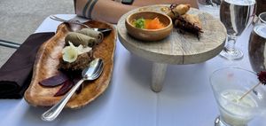 Vegan appetizers   at Le Nil Bleu in Montreal