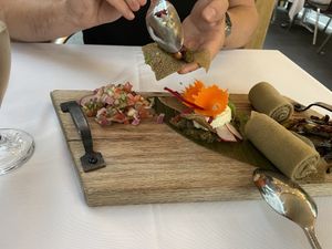 First course tasting menuu  at Le Nil Bleu in Montreal