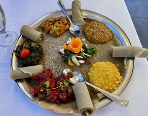 Main course tasting menuu  at Le Nil Bleu in Montreal