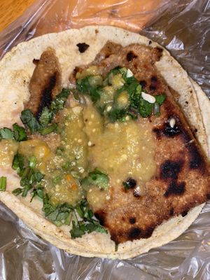 Milanesa taco  at Gatorta - Food Stand in Mexico City