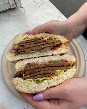 Torta milanesa with cheese   at Gatorta - Food Stand in Mexico City