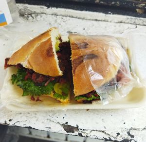 Torta de pastor at Gatorta - Food Stand in Mexico City