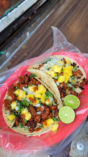 Tacos Pastor & Pineapple at Gatorta - Food Stand in Mexico City