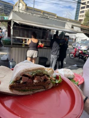 Half of one!  at Gatorta - Food Stand in Mexico City