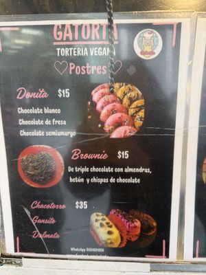 Menu  at Gatorta - Food Stand in Mexico City