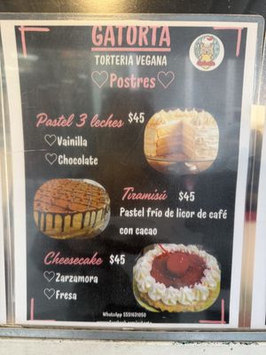 Menu  at Gatorta - Food Stand in Mexico City