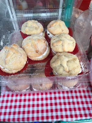 Awesome and traditional “pan de muerto” you’ve to try this!!!! at Gatorta - Food Stand in Mexico City