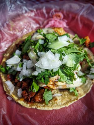 Chorizo taco at Gatorta - Food Stand in Mexico City