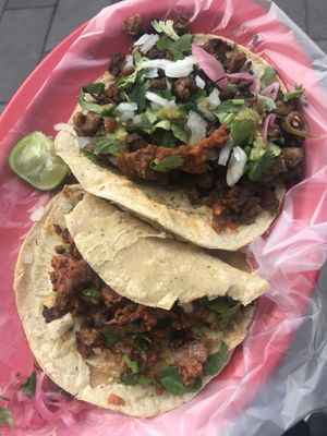 Delicious vegan tacos  at Gatorta - Food Stand in Mexico City