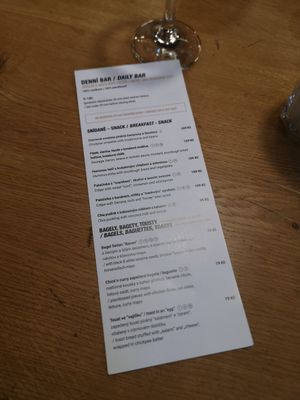 Breakfast menue at Forky's - Jakubské Nam. in Brno