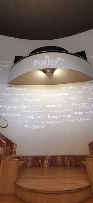The vegan wall at Forky's - Jakubské Nam. in Brno