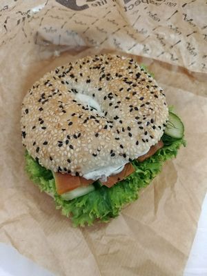 'Salmon' Bagel at Forky's - Jakubské Nam. in Brno