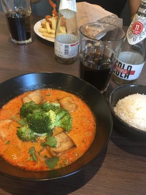 Red curry with rice at Forky's - Jakubské Nam. in Brno