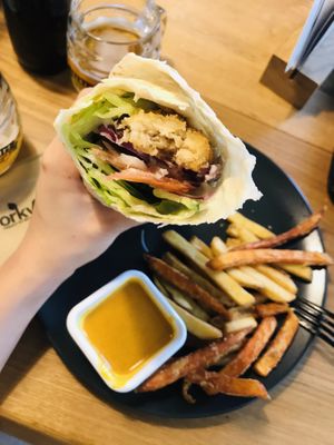 strips wrap menu at Forky's - Jakubské Nam. in Brno