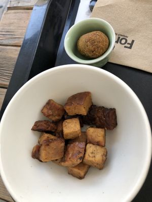 Extra tempeh and lentil roll  at Forky's - Jakubské Nam. in Brno