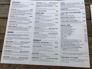 Menu  at Forky's - Jakubské Nam. in Brno
