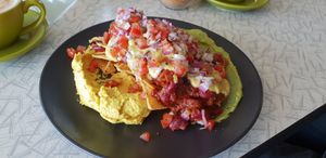Vegan Nachos at The Alkaline Cafe in Albany
