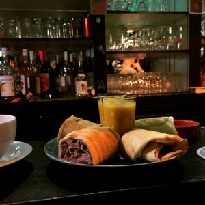 Tasty wraps and soup! at Liquium in Lille