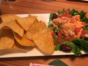 hummus plate at Bullwinkle's Saloon & Eatery in West Yellowstone