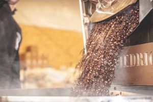 Roasted fresh in small batches. at Sleepy Monk Coffee Roasters in Cannon Beach