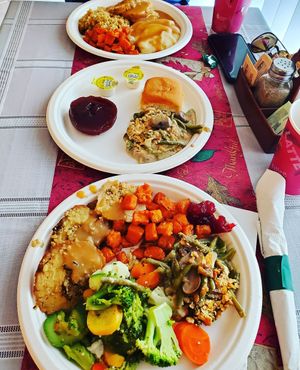 Delicious Thanksgiving lunch..... was great and the place is super friendly. Plus supporting local Businesses is ways a great plus at New Leaf Cafe in Tampa