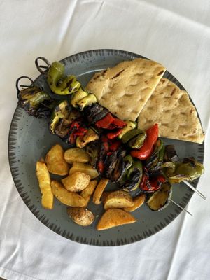 Vegan Souvlakii  at Kellari in Crete