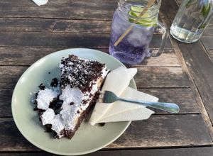 Banana Chocolate Cake with lavender lemonade   at Pfefferminzje in Koblenz