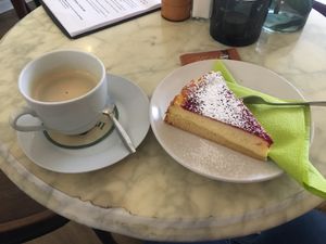 vegan cheesecake  at Pfefferminzje in Koblenz