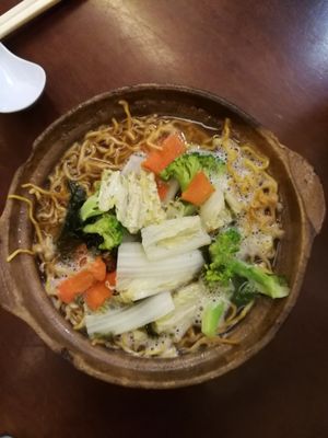 noodles at Qing Xiang Vegetarian in Miri