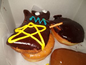 Vegan donuts at Voodoo Doughnuts - E 6th St in Austin