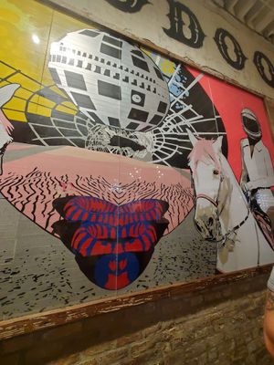 Tape Art at Voodoo Doughnuts - E 6th St in Austin